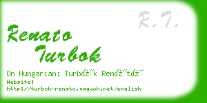 renato turbok business card